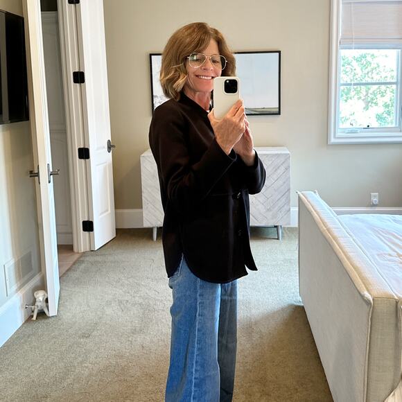 J.CREW Tipped Twill Jacket in Black & Navy Size 0 - Picture 5 of 13